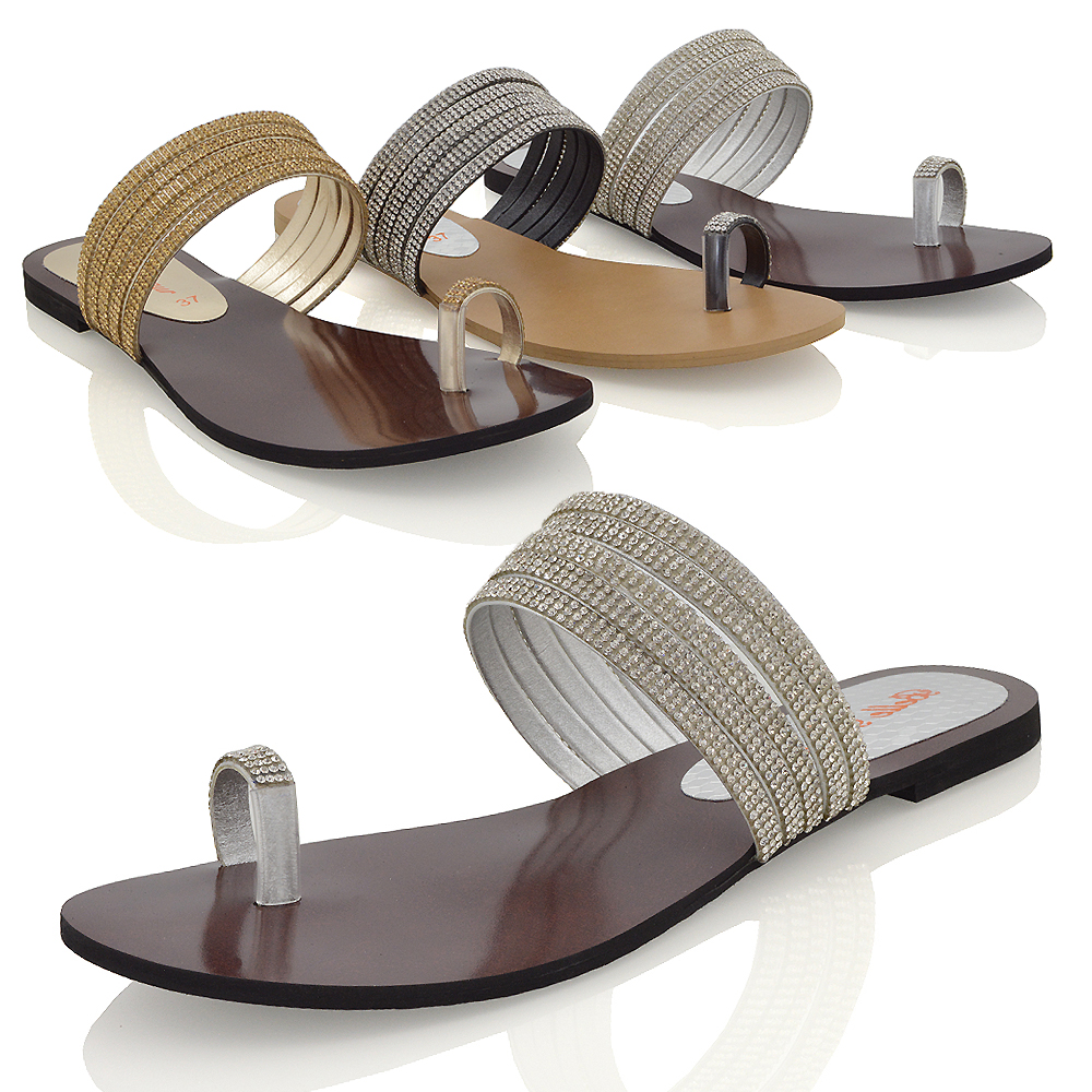 ladies slip on sandals