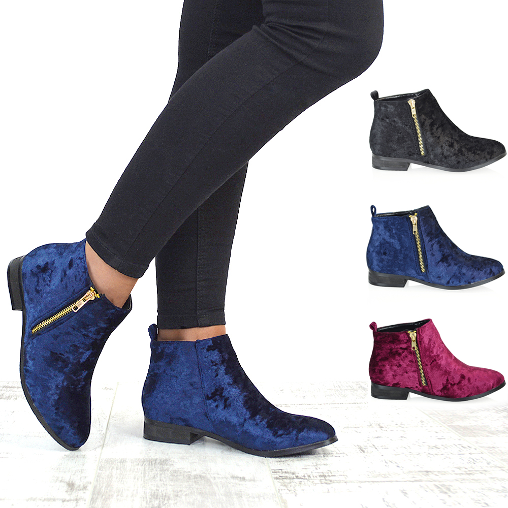 velvet boots ladies