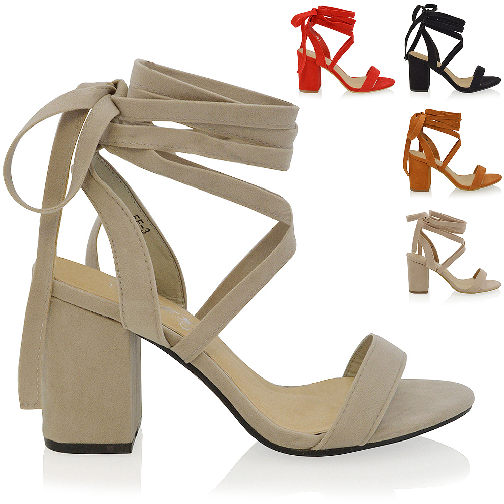 lace up low heel sandals