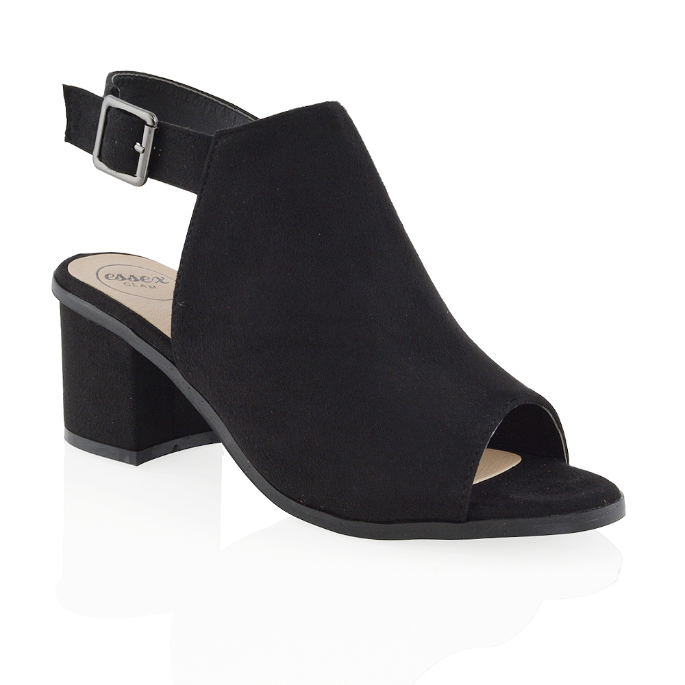 black shoe boots low heel