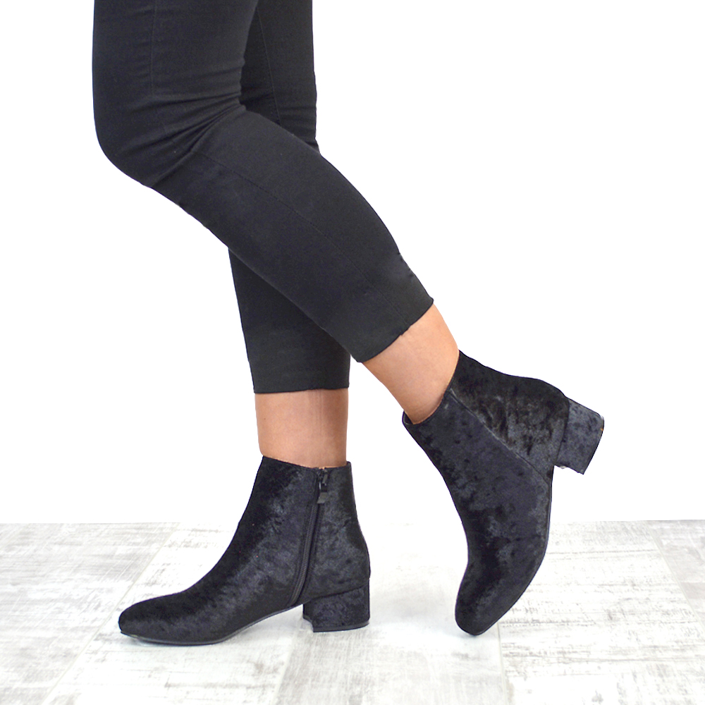 ladies velvet boots